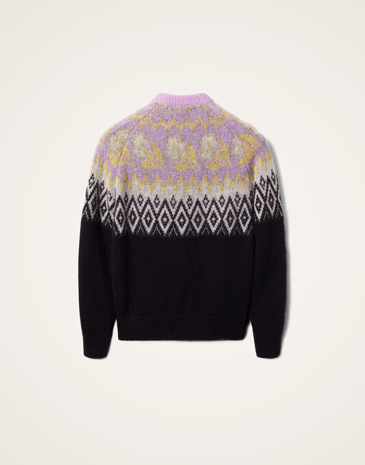 Slope Sweater La DoubleJ: Black & Lilac Slope Sweater La DoubleJ: Black & Lilac PUL0217KNI127