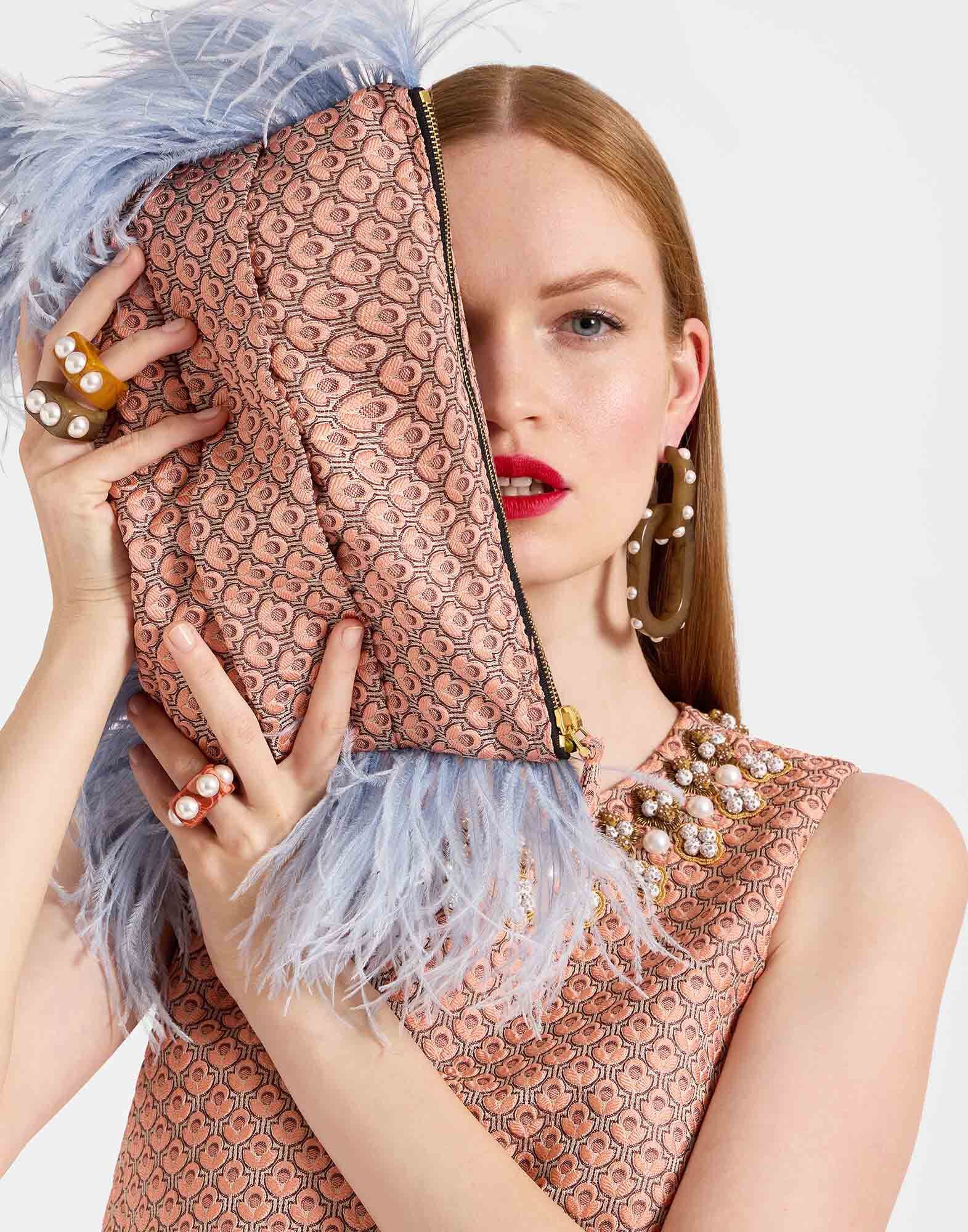 Party Pochette La DoubleJ: Tulip Pale Pink BAG0069JCQ088