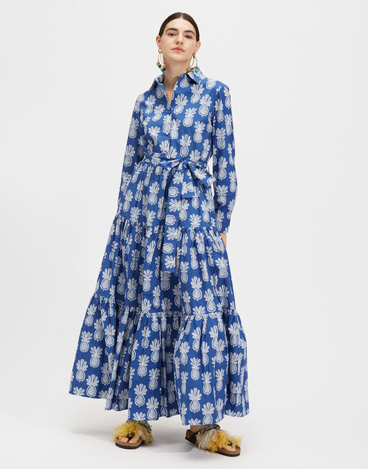 Bellini Dress LaDoubleJ: Pineapple Blu DRE0016COT001
