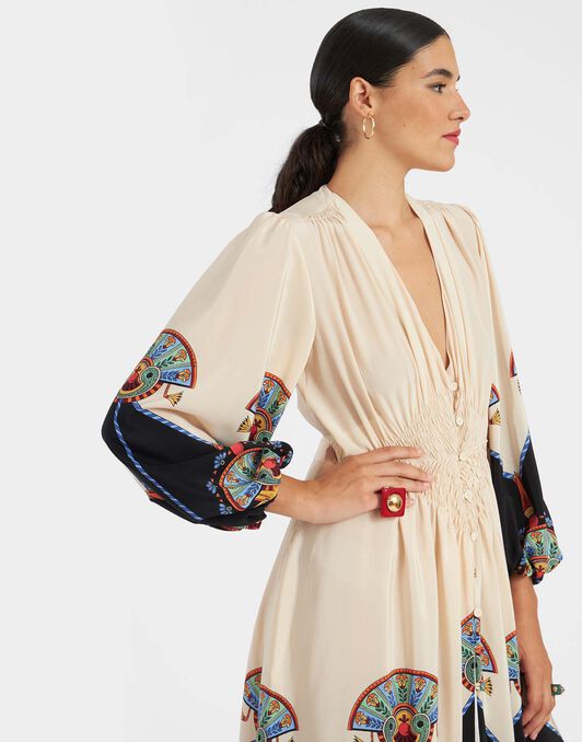 Long Camerino Dress La DoubleJ: Aswan Placée Ivory Long Camerino Dress La DoubleJ: Aswan Placée Ivory DRE0720CRE002