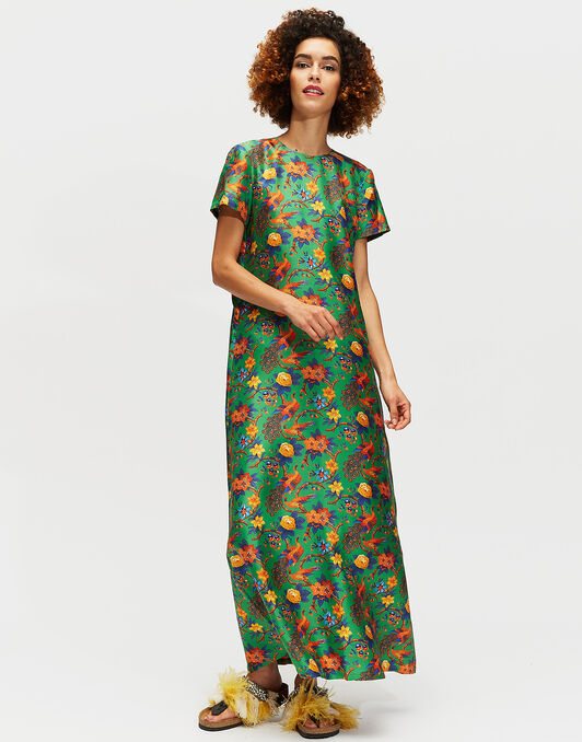 Swing Dress La DoubleJ: Pavone Verde Swing Dress LaDoubleJ: Pavone Verde DRE0001SIL001