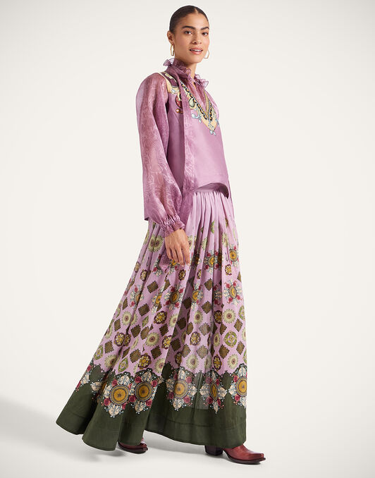 Palme D'Or Skirt La DoubleJ: Nucleus Placée Dusty Pink SKI0172LIN010