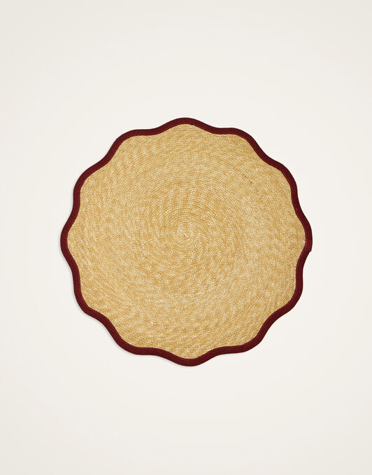 Straw Cloud Placemats Set Of 2 La DoubleJ: Solid Bordeaux Straw Cloud Placemats Set Of 2 La DoubleJ: Solid Bordeaux PMT0031STR001