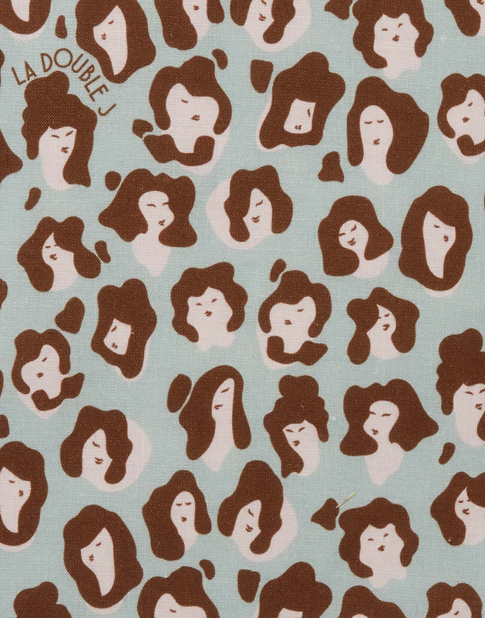 Placemat Set Of 2 La DoubleJ: Lady Leopard Acqua Placemat Set Of 2 La DoubleJ: Lady Leopard Acqua TBM0001LIN005