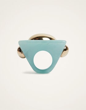 Hathor Square Ring La DoubleJ: Light Blue RIN0003POL005