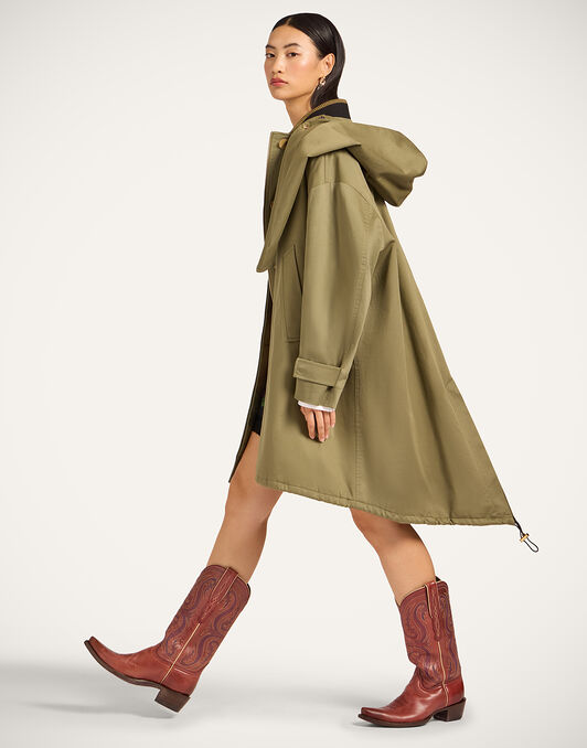 Windsor Parka La DoubleJ: Solid Military Green Windsor Parka La DoubleJ: Solid Military Green JAC0160COT081