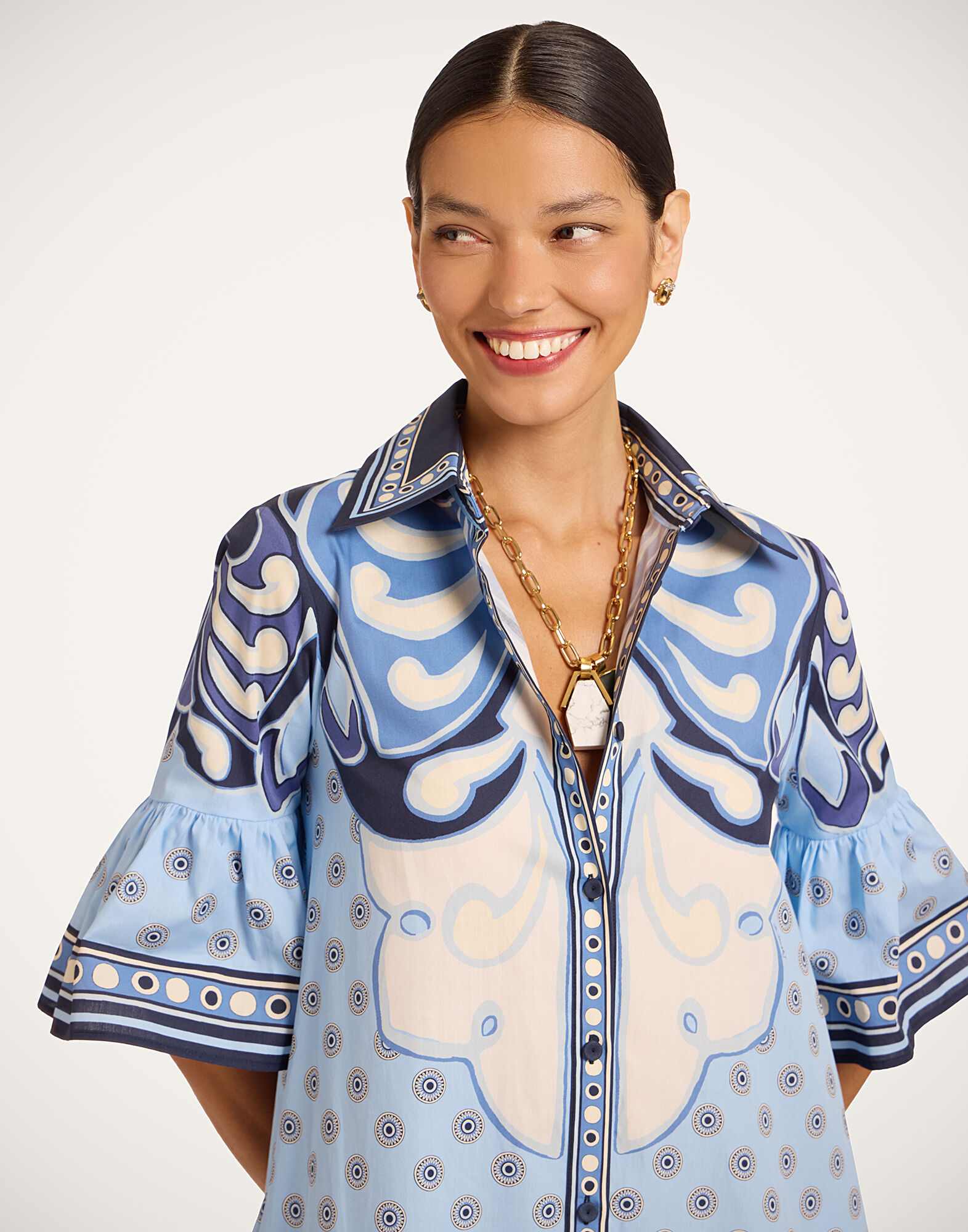 Choux Dress La DoubleJ: Cocoon Placée Blue Choux Dress La DoubleJ: Cocoon Placée Blue DRE0205COT097
