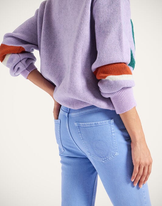 Fancy Crop Jeans (With Feathers) La DoubleJ: Light Blue TRO0108DEN001