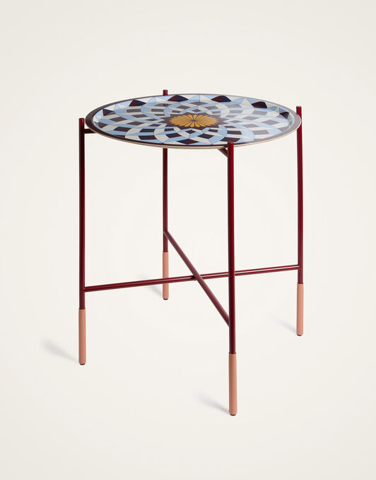 Large Round Printed Tray La DoubleJ: Lotus Of Life Blue Large Round Printed Tray La DoubleJ: Lotus Of Life Blue TRA0006WOD001