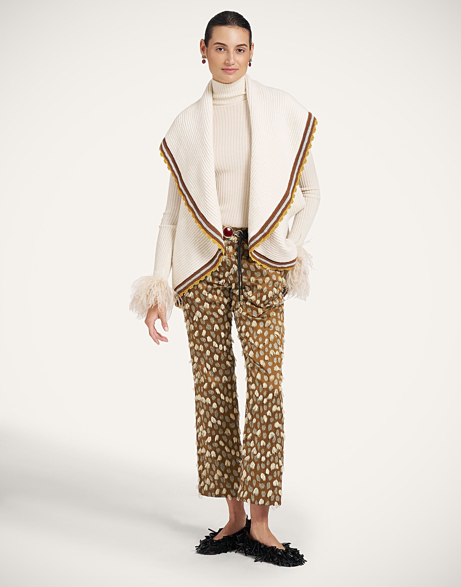 Circle Vest La DoubleJ: Solid Off White Circle Vest La DoubleJ: Solid Off White PUL0423KNI231