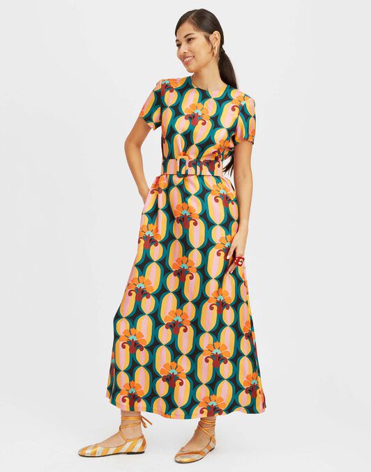 Swing Dress La DoubleJ: Arcturus Blue Petrol Swing Dress La DoubleJ: Arcturus Blue Petrol DRE0001SIL001