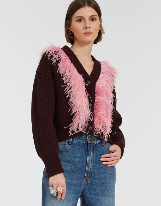 High Kick Cardigan La DoubleJ: Bordeaux High Kick Cardigan La DoubleJ: Bordeaux PUL0175KNI098
