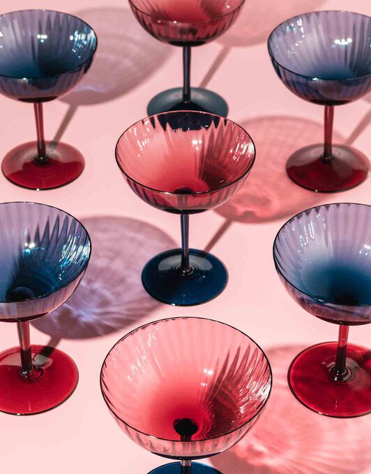 Champagne Coupe Set of 4 La DoubleJ: Mixed Champagne Coupe Set of 4 La DoubleJ: Mixed GLA0013MUR001