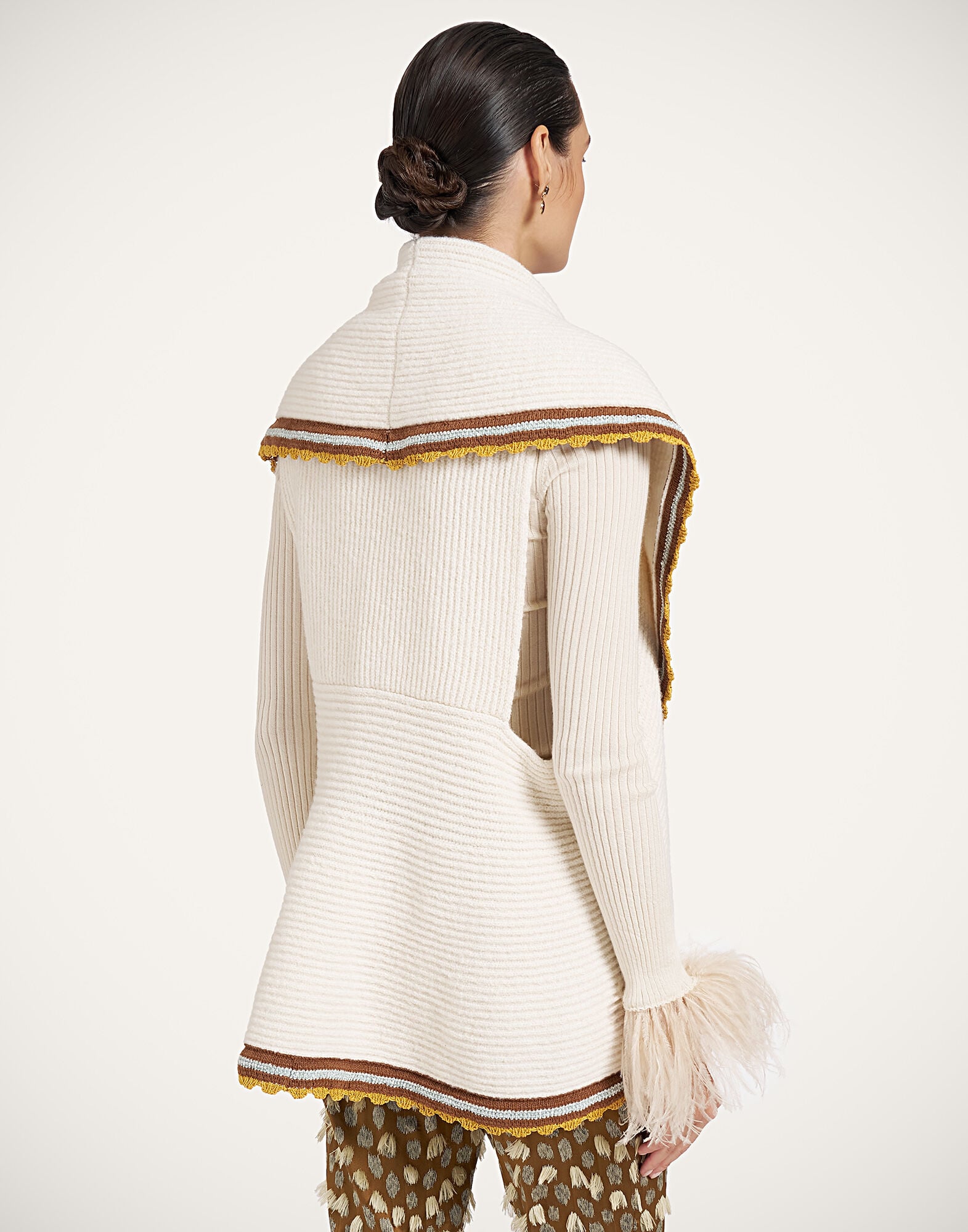 Circle Vest La DoubleJ: Solid Off White Circle Vest La DoubleJ: Solid Off White PUL0423KNI231