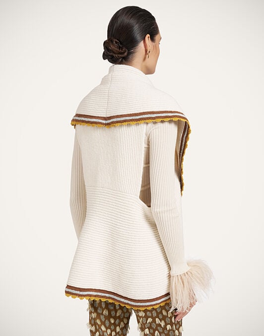 Circle Vest La DoubleJ: Solid Off White Circle Vest La DoubleJ: Solid Off White PUL0423KNI231