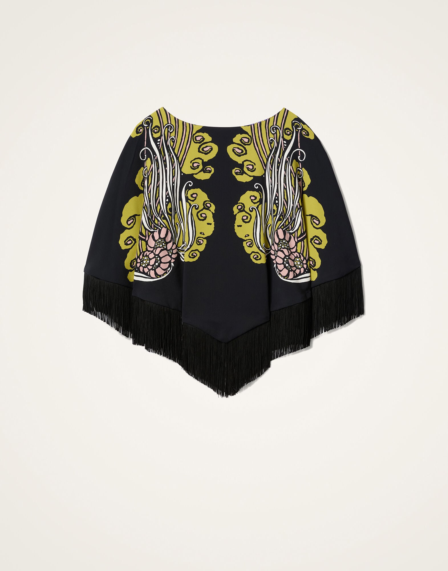 Reversible Mini Poncho Top La DoubleJ: Lemuria Placée Black Reversible Mini Poncho Top La DoubleJ: Lemuria Placée Black SCA0077VIS011