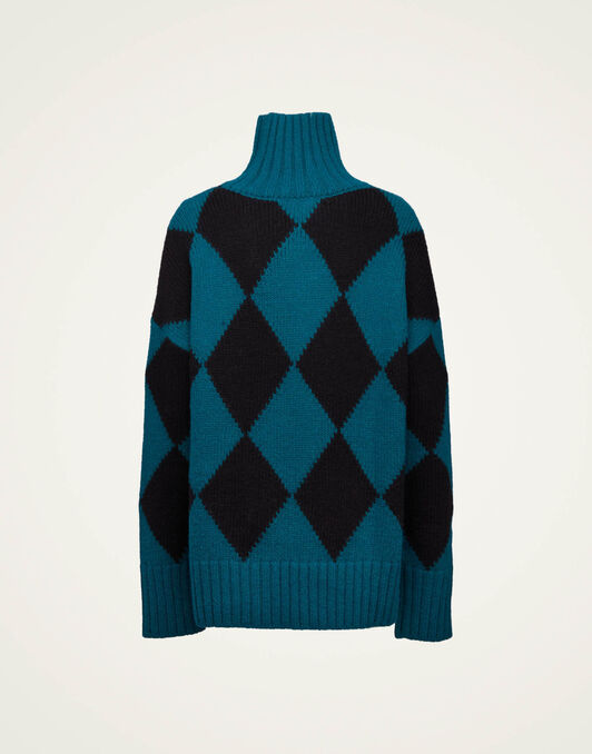Argyle Sweater La DoubleJ: Green / Black PUL0091KNI064