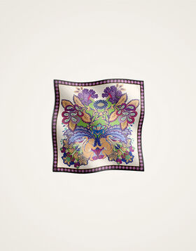 Foulard 45 La DoubleJ: Cornucopia Placée Ivory SCA0065SIL006