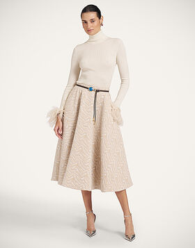 Ballerina Skirt La DoubleJ: Waves Ecru SKI0189JCQ160