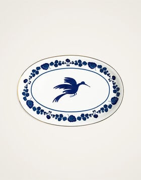 Oval Platter La DoubleJ: Wildbird Blue PLA0002CER001