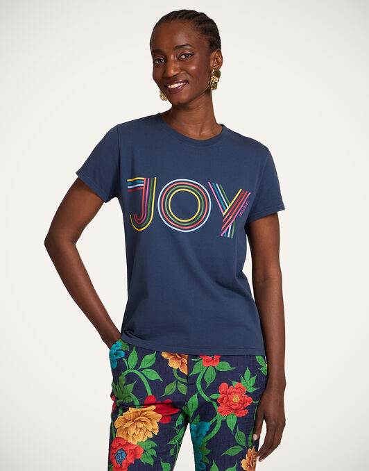 High Tee Shirt La DoubleJ: Joy Navy High Tee Shirt La DoubleJ: Joy Navy TSH0069JER079