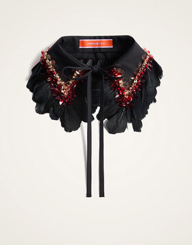 La Scala Collar La DoubleJ: Solid Black SCA0125COT101