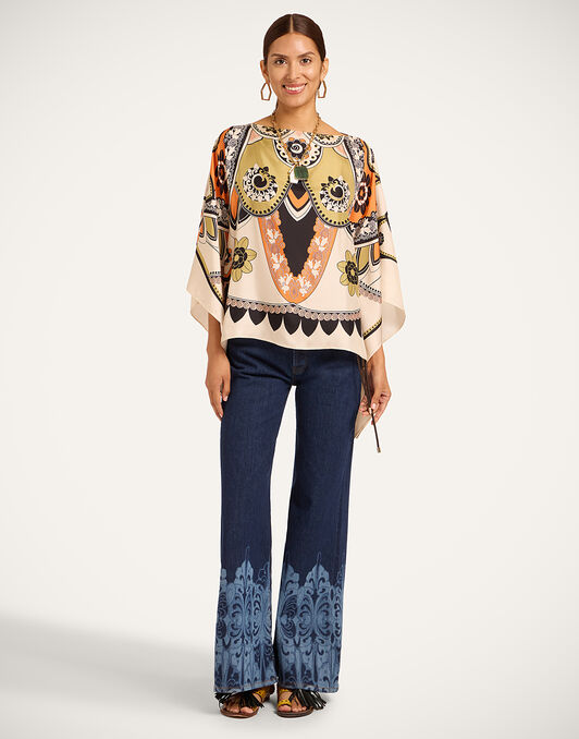 Foulard Top La DoubleJ: Plume Placée Ivory Foulard Top La DoubleJ: Plume Placée Ivory TOP0195SIL029