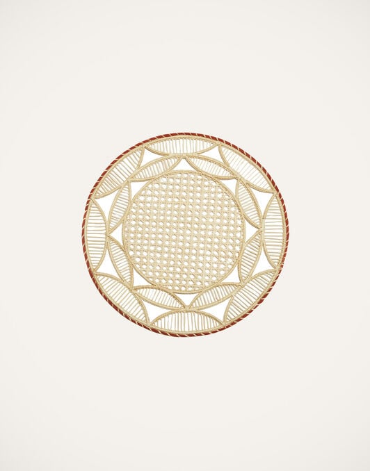 Raffia Placemats Set Of 2 La DoubleJ: Sol Brick PMT0007RAF010