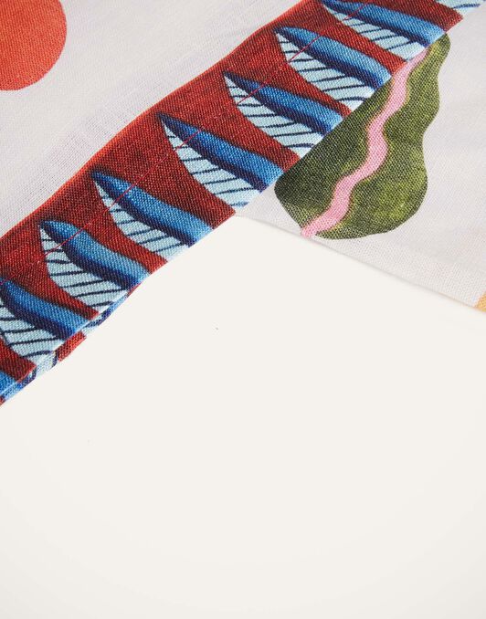 Large Tablecloth La DoubleJ: White Turning Tulips Large Tablecloth La DoubleJ: White Turning Tulips TBC0003LIN001