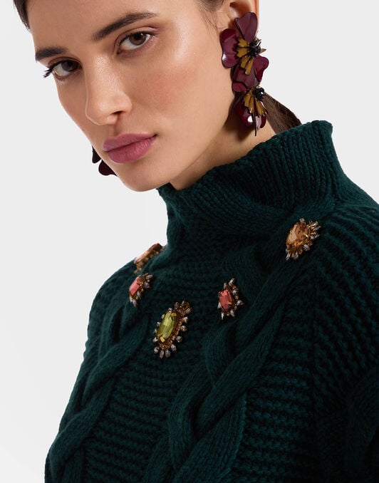 Portrait Top La DoubleJ: Solid Green PUL0204KNI120