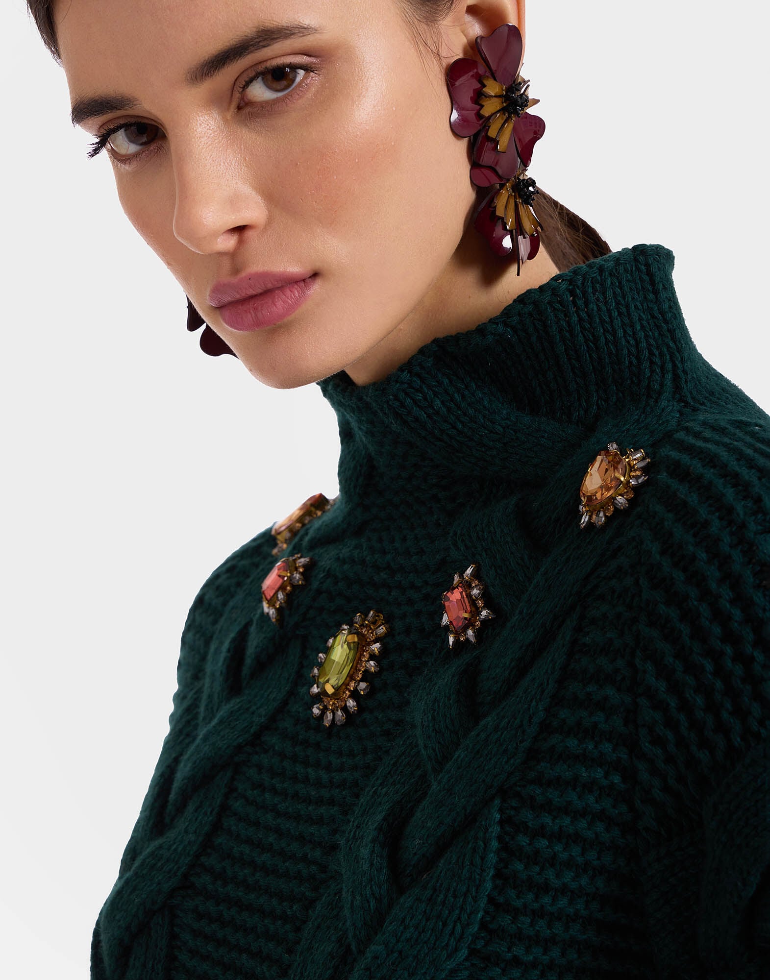 Portrait Top La DoubleJ: Solid Green PUL0204KNI120