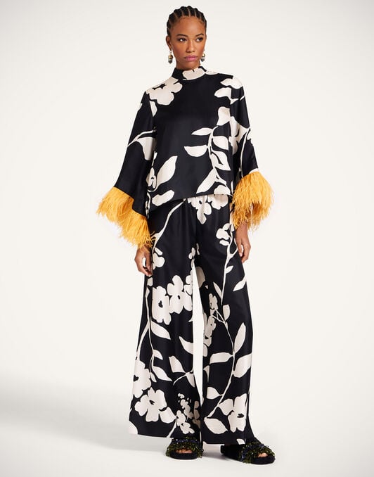 Palazzo Pants La DoubleJ: Winter Jasmine Palazzo Pants La DoubleJ: Winter Jasmine TRO0003SIL001