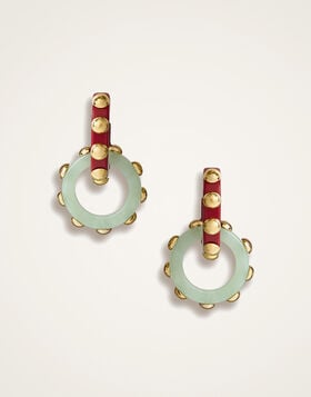 Double Hoop Earrings La DoubleJ: Solid Mint EAR0048POL004