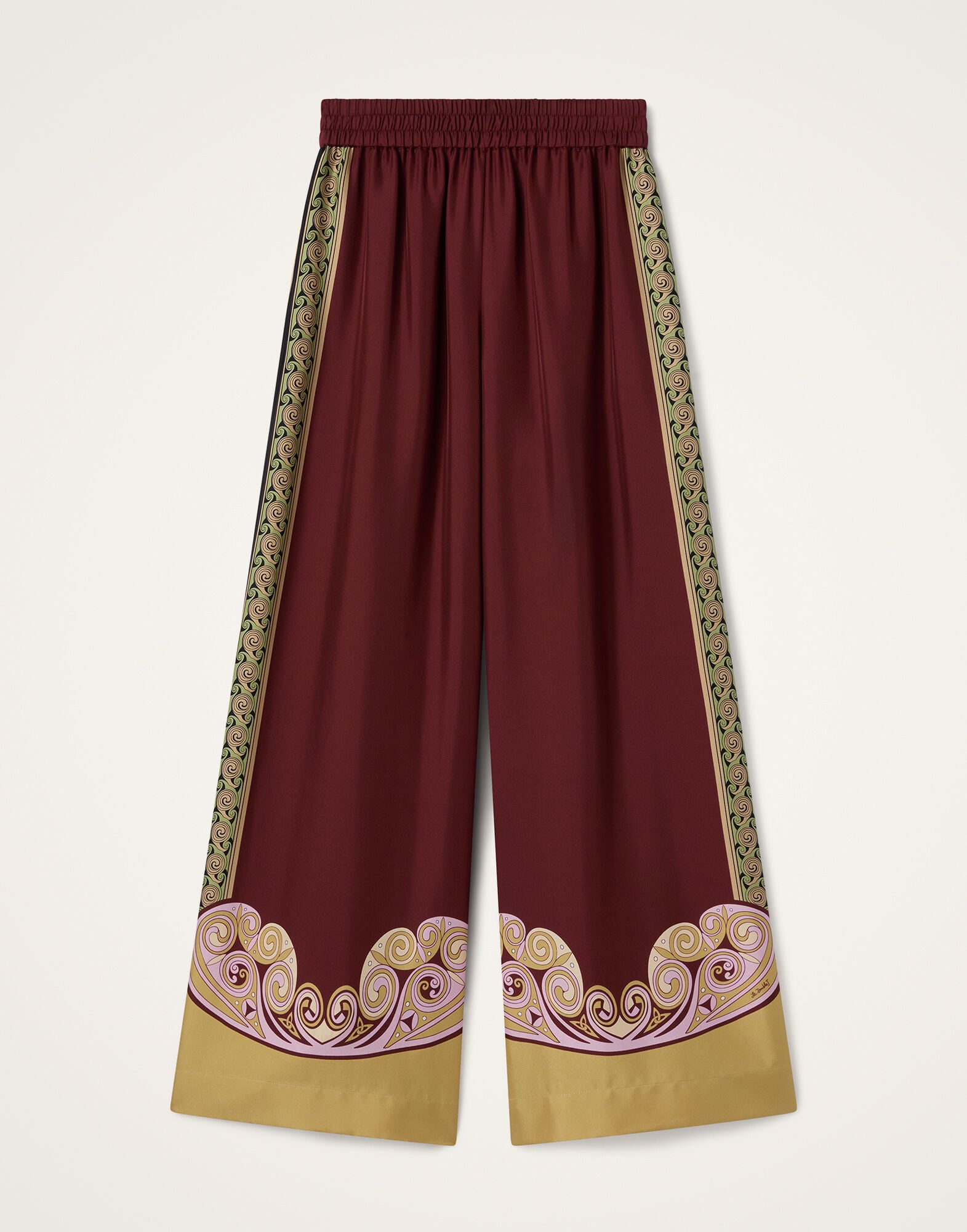Palazzo Pants La DoubleJ: Kells Swirl Placée Burgundy Palazzo Pants La DoubleJ: Kells Swirl Placée Burgundy TRO0026SIL006