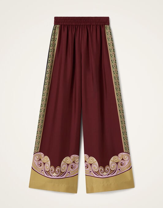 Palazzo Pants La DoubleJ: Kells Swirl Placée Burgundy Palazzo Pants La DoubleJ: Kells Swirl Placée Burgundy TRO0026SIL006