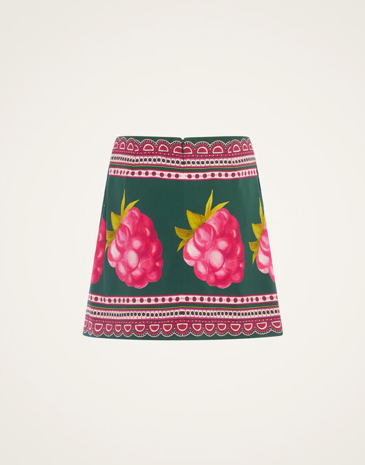 Foulard Mini Skirt La DoubleJ: Lampone Placée Emerald SKI0185SAB001