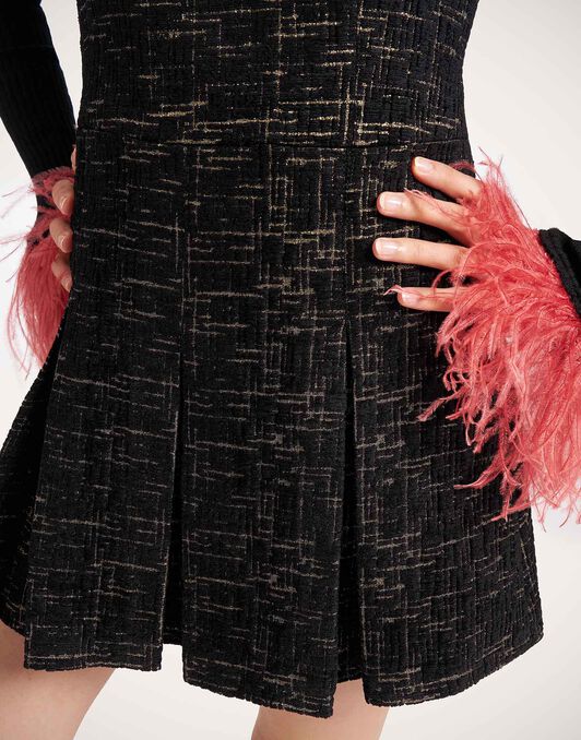 Pixie Dress La DoubleJ: Bicolor Black DRE1146WOL040