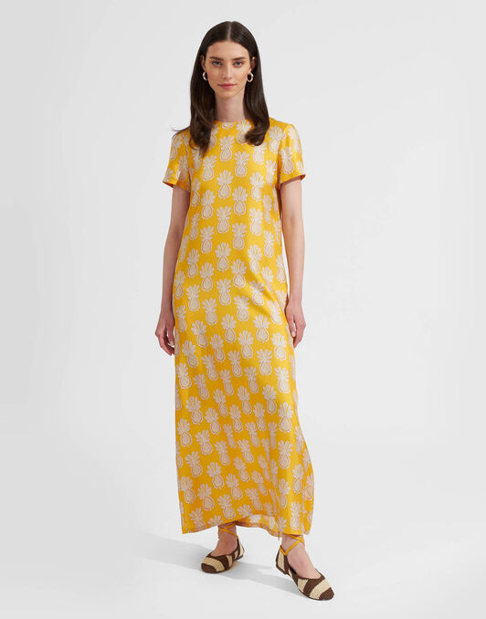 Swing Dress La DoubleJ: Pineapple Sunflower DRE0001SIL001