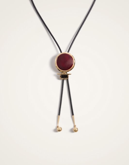 Shen Loop Cow Tie La DoubleJ: 24K Gold Plate, Red Enamel and Crystals Shen Loop Cow Tie La DoubleJ: 24K Gold Plate, Red Enamel and Crystals NEC0072BRA008