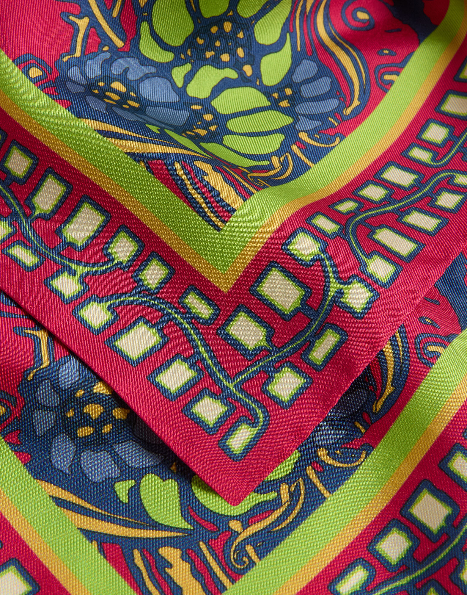 Foulard 45 La DoubleJ: Lemuria Placée Pink SCA0065SIL006