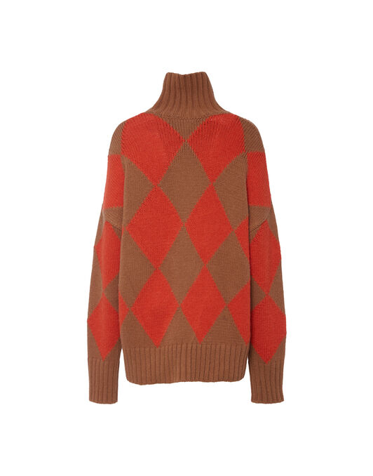 Argyle Sweater La DoubleJ: Camel/Orange Argyle Sweater La DoubleJ: Camel/Orange PUL0091KNI064