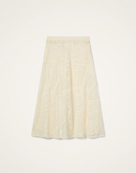 Lacey Lungomare Skirt La DoubleJ: Solid Ivory SKI0208LAC008