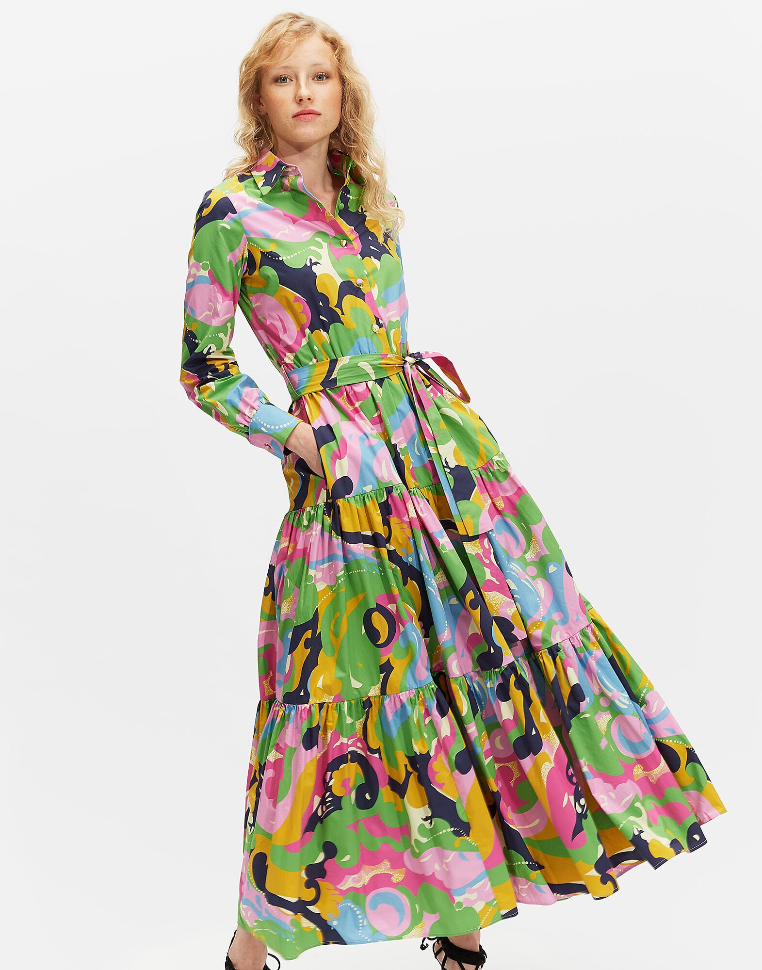 Bellini Dress La DoubleJ: Meraviglia Rosa Bellini Dress LaDoubleJ: Meraviglia Rosa DRE0016COT001