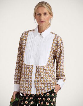 Peggy Shirt La DoubleJ: Half-Light Micro Cream SHI0115COT001
