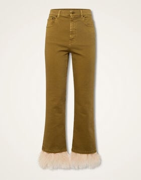 Fancy Crop Jeans La DoubleJ: Khaki TRO0097DEN008