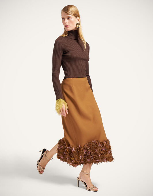 Pencil Skirt La DoubleJ: Solid Tobacco Pencil Skirt La DoubleJ: Solid Tobacco SKI0215VIS035