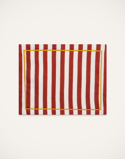 Placemat Set Of 2 La DoubleJ: Riviera Brick Placemat Set Of 2 La DoubleJ: Riviera Brick PMT0006LIN001