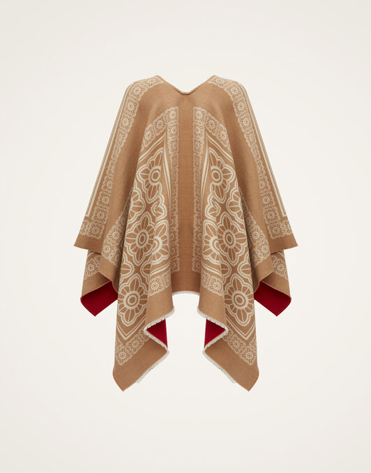 Poncho La DoubleJ: Mix Tiles Camel SCA0048WOL015