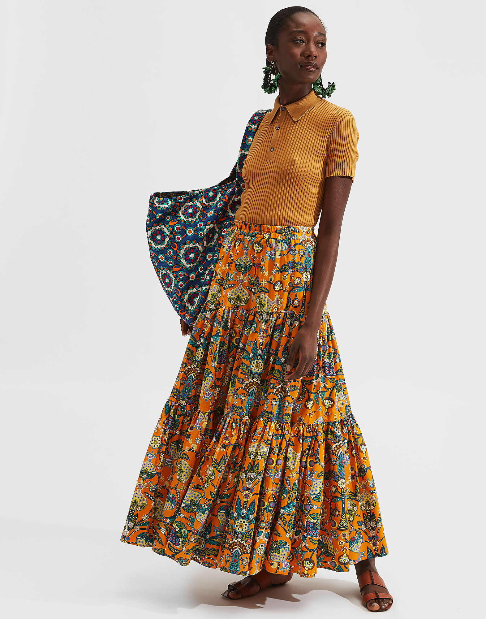 Big Skirt La DoubleJ: Tree Of Life Arancio Big Skirt LaDoubleJ: Tree Of Life Arancio SKI0001COT020