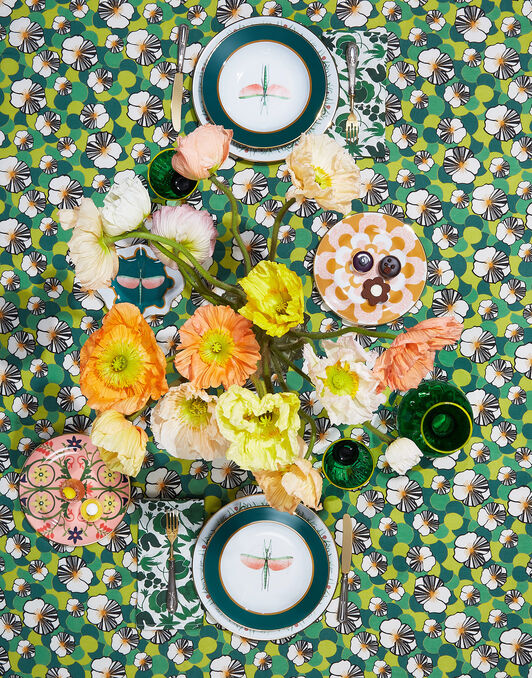 Large Napkins Set Of 6 La DoubleJ: Wildbird Verde Small Large Napkins Set Of 6 La DoubleJ: Wildbird Verde Small NAP0002LIN001
